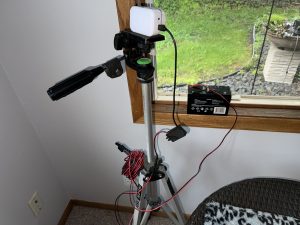 Camera Setup with external battery.